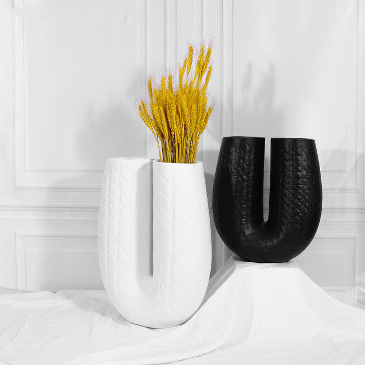Luxury Geometric Resin Vase Set - Stylish Home Décor