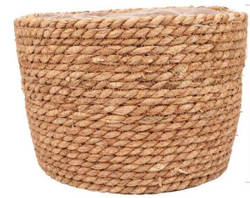 Storage Basket Plant Flower Pot Straw Seaweed Weaving Mechanism Amazon Size Plant Basket Interior Decorative Flower Pot