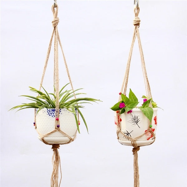 Vintage Macrame Plant Hanger - Elegant Home Decor