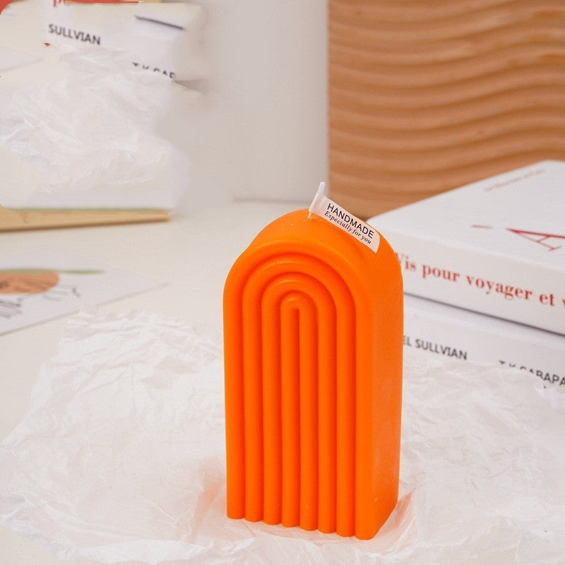 Geometric Arch Soy Wax Candle - Enhance Your Space