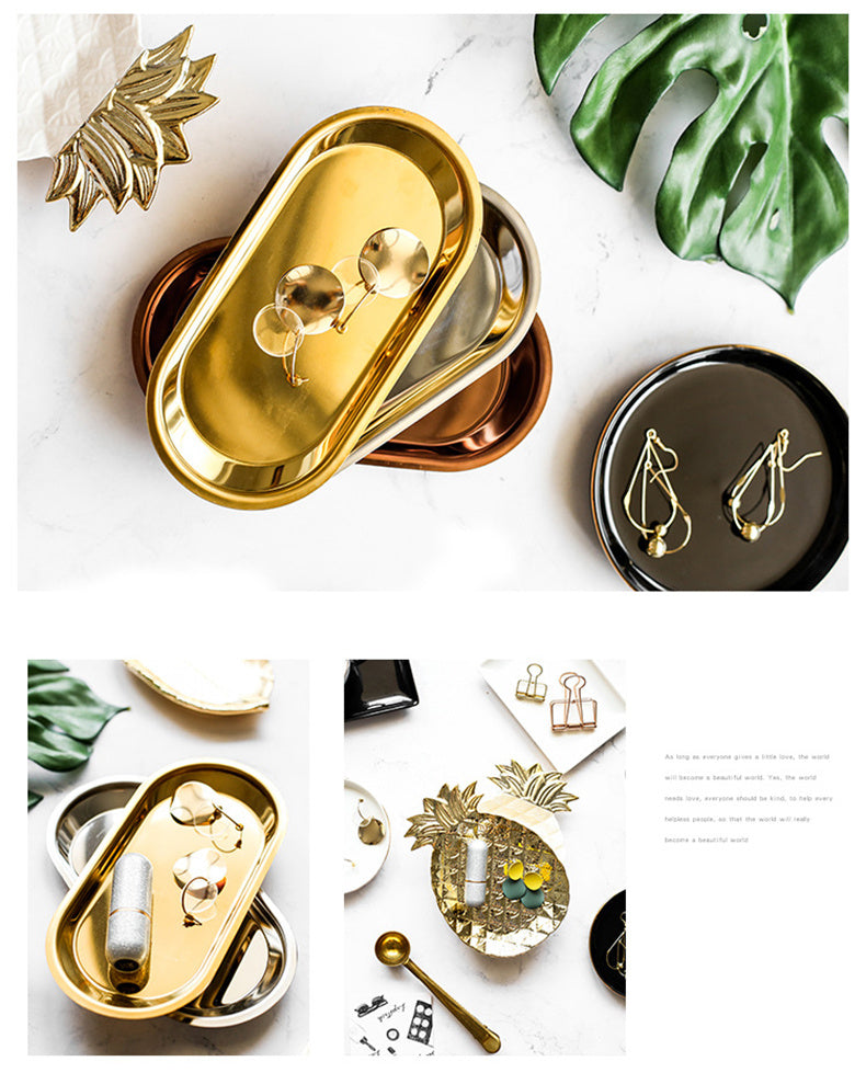 Elegant Ceramic Jewelry Dish - Pineapple Design