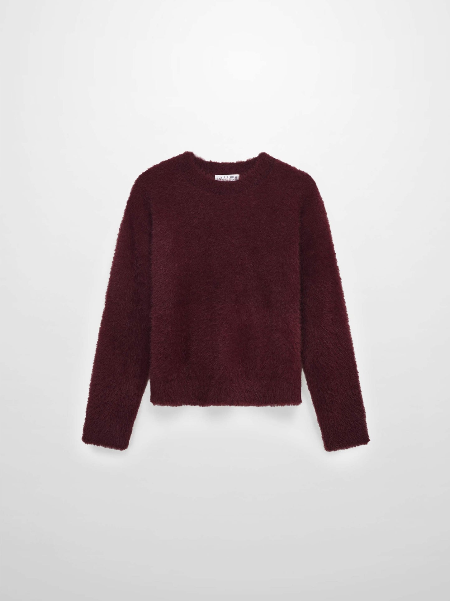 Mohair Crew Neck Sweater-Burgundy