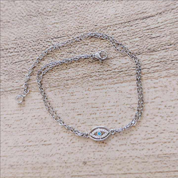 Minimal Evil Eye Bracelet