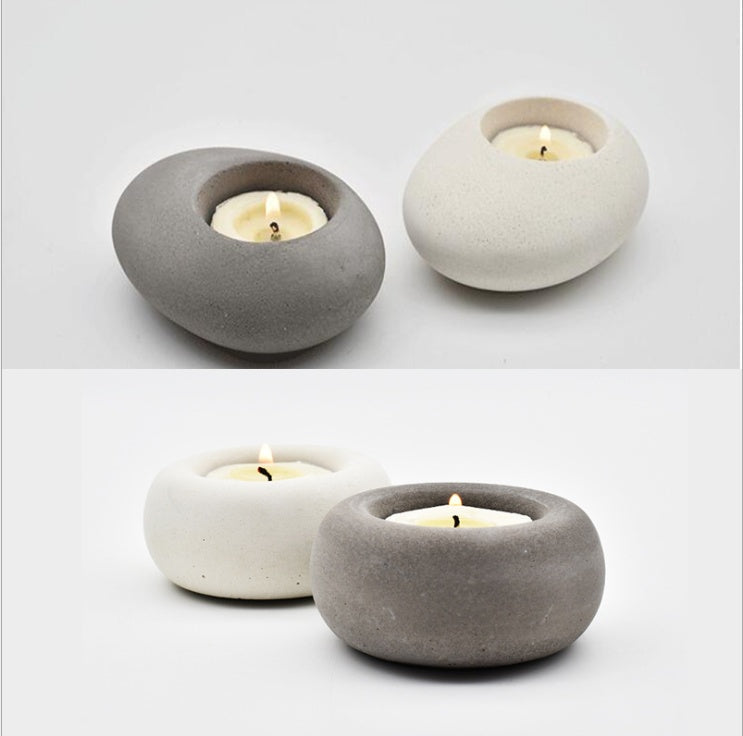 Stylish Cobblestone Candlestick - Elegant Home Decor