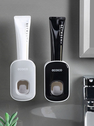 Automatic Toothpaste Dispenser & Toothbrush Holder Set