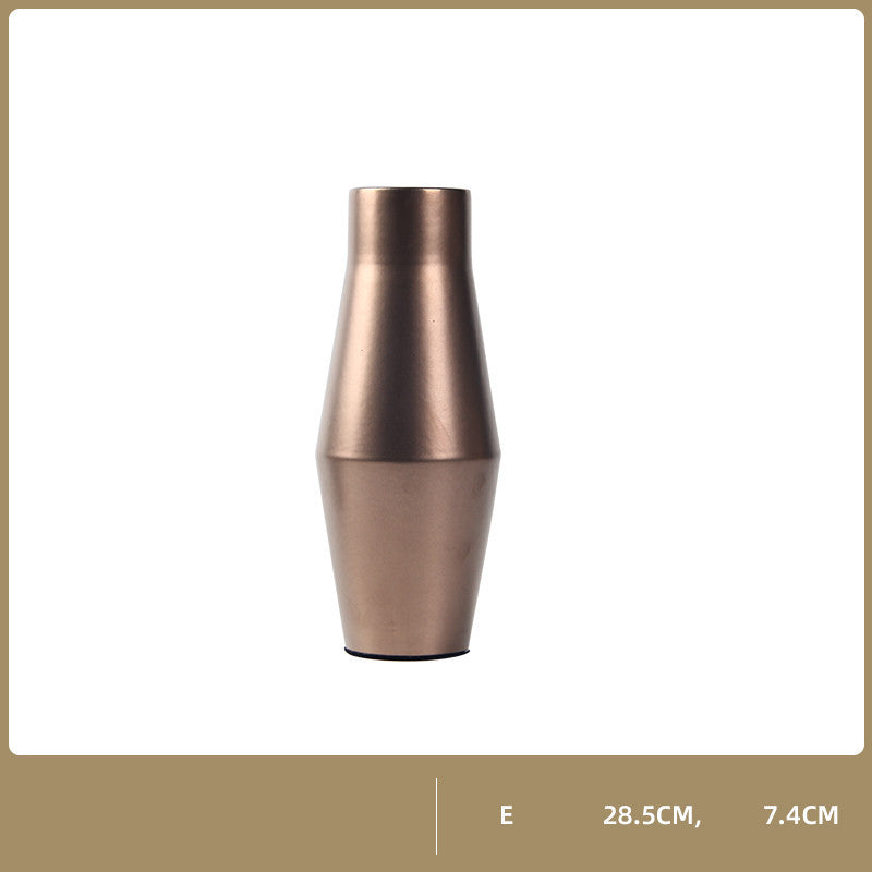 Elegant Golden Ceramic Vase - Modern Floral Decor
