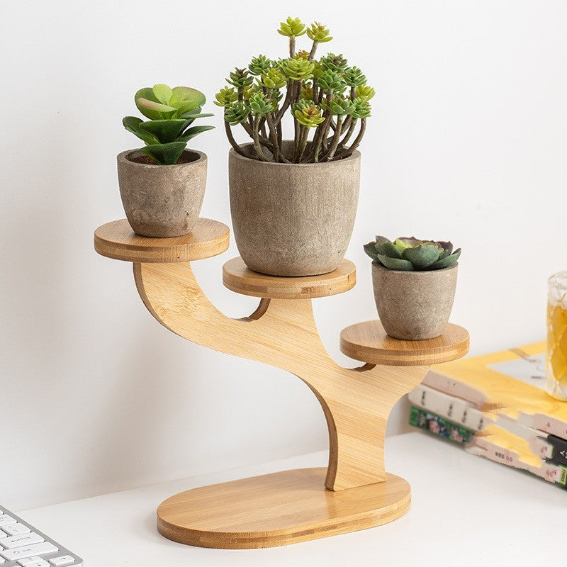 Wooden Display Rack - Stylish Multi-Tier Organizer