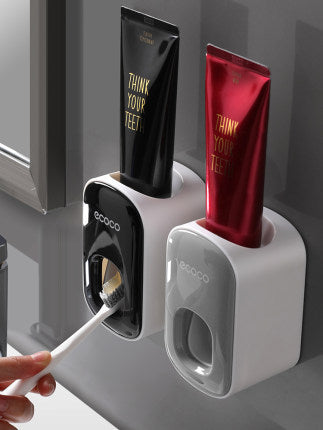 Automatic Toothpaste Dispenser & Toothbrush Holder Set