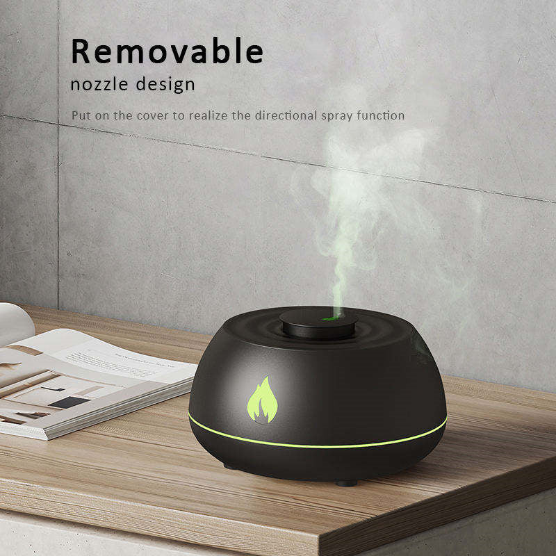 Flame Humidifier & Aromatherapy Diffuser - 7 Color Light