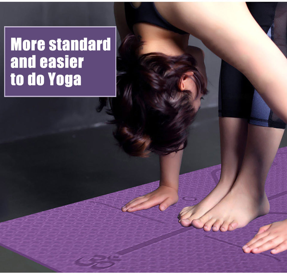 Non-Slip TPE Yoga Mat - Ideal for Beginners
