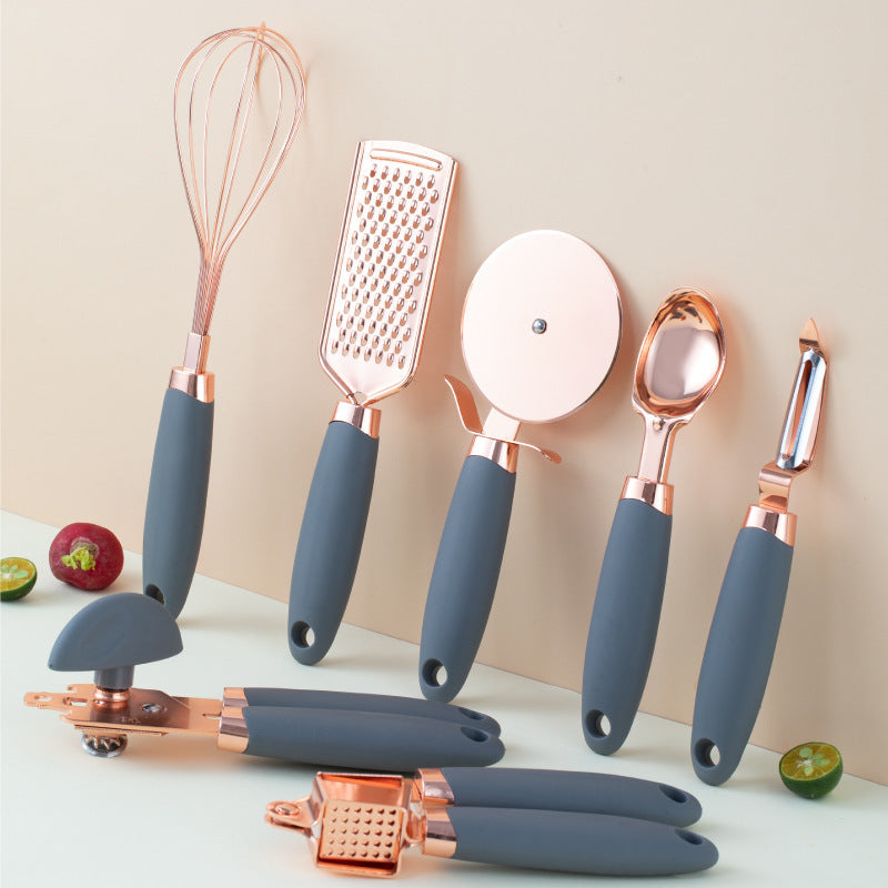 Rose Gold Kitchen Tool Set - Stylish & Durable