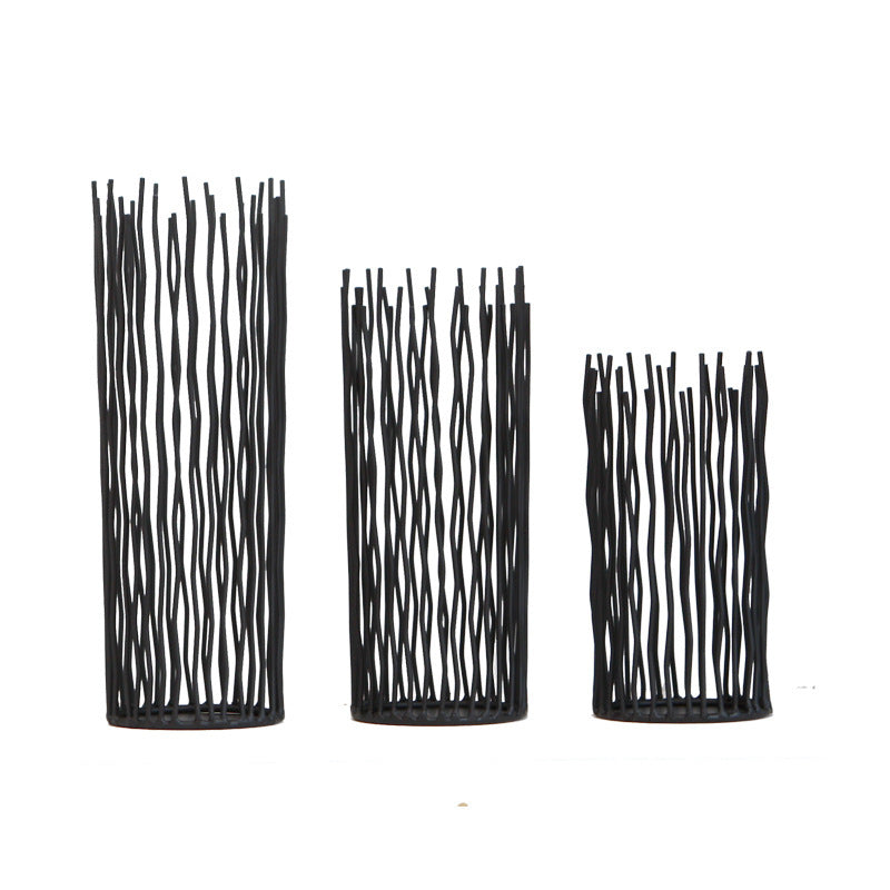 Geometric Iron Candle Holder - Elegant Home Decor