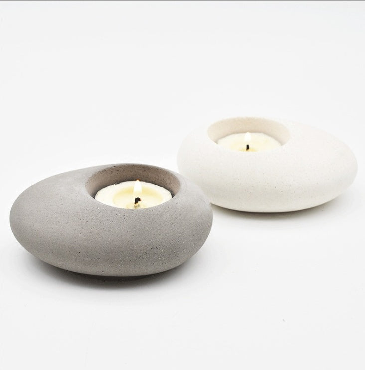 Stylish Cobblestone Candlestick - Elegant Home Decor