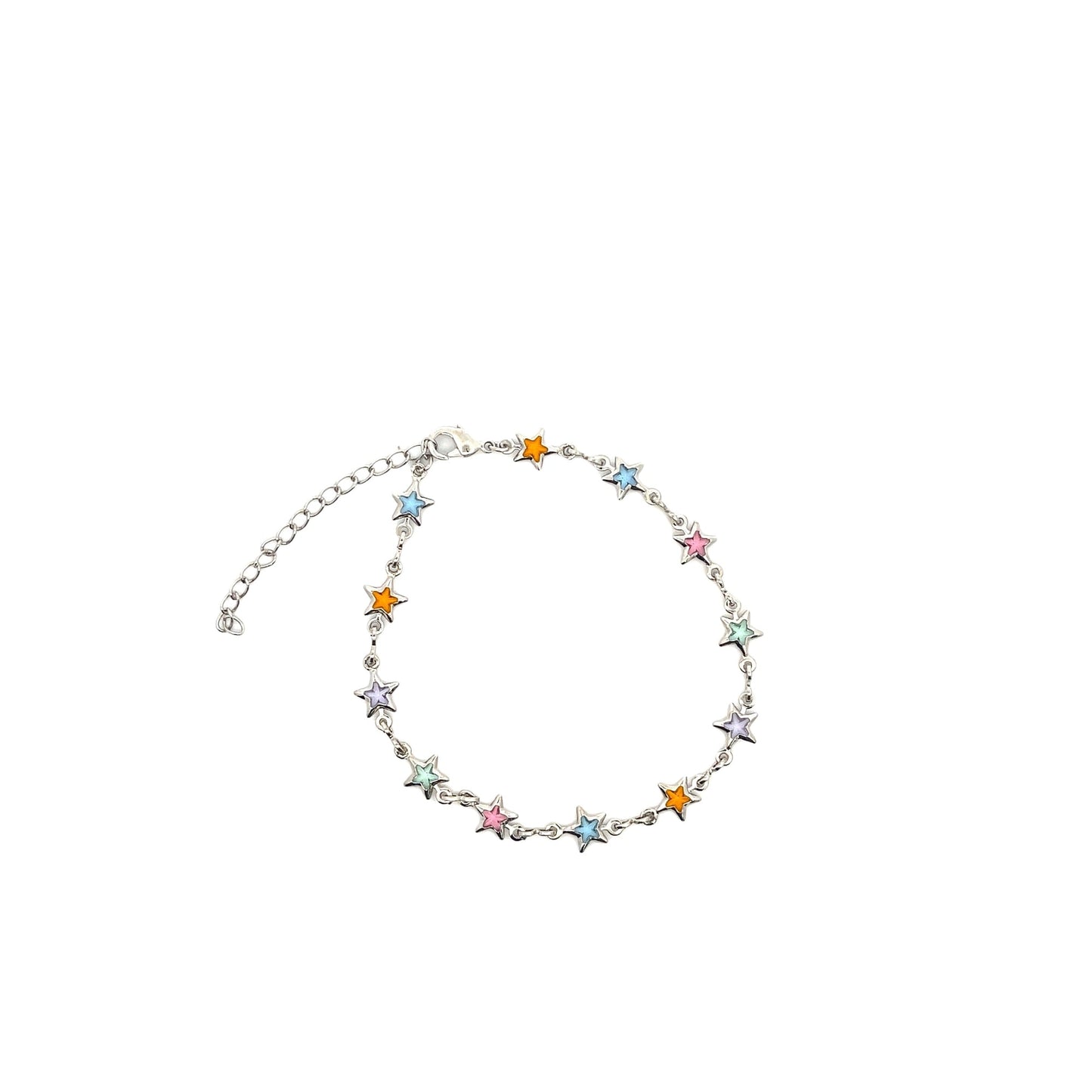 Multicolor Star CZ Stone Charm Necklace (G13/I150/E274)