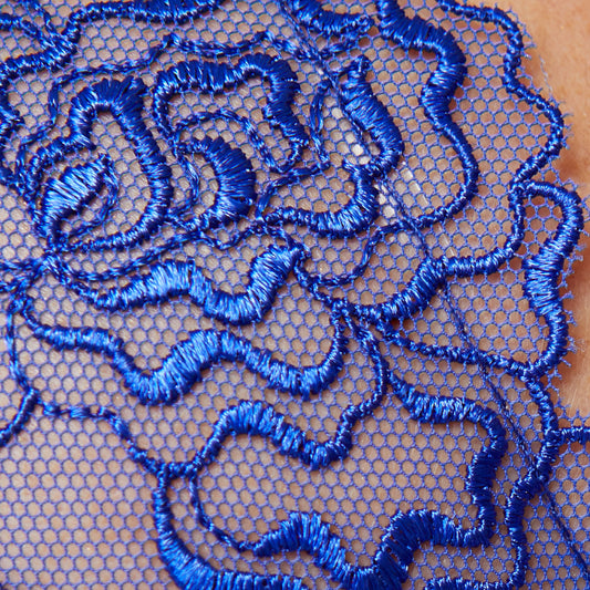 Sheer Mesh Balconette Bra Gorteks Pamela Sapphire