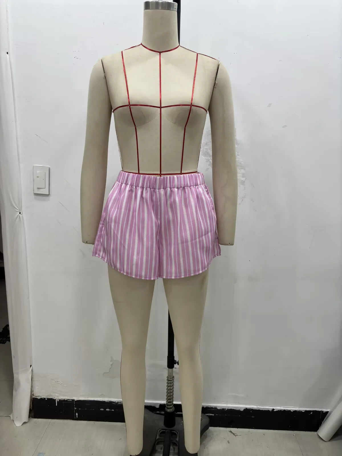 Striped Pajama Shorts - Breathable & Comfortable