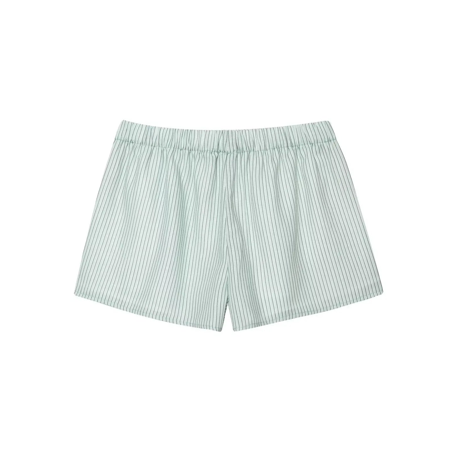 Striped Pajama Shorts - Breathable & Comfortable
