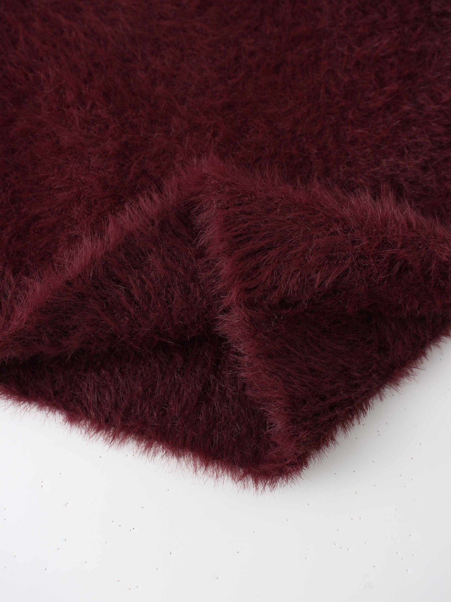 Mohair Crew Neck Sweater-Burgundy