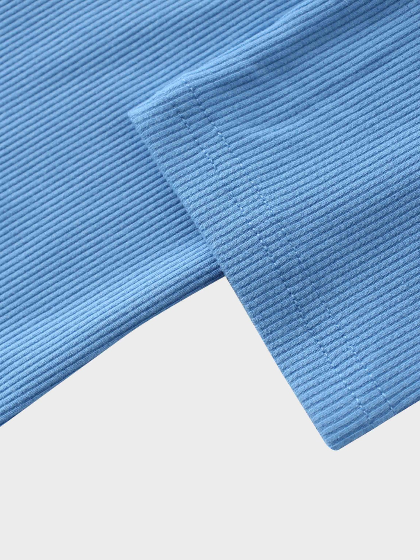 RIBBED HIGH V 3Q-PERIWINKLE BLUE