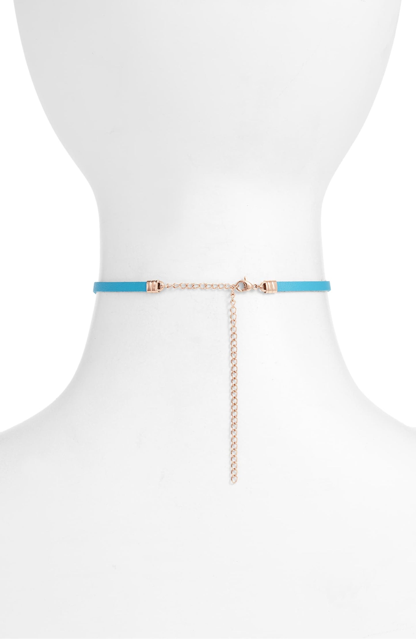Charm Choker - Turquoise/Rose Gold