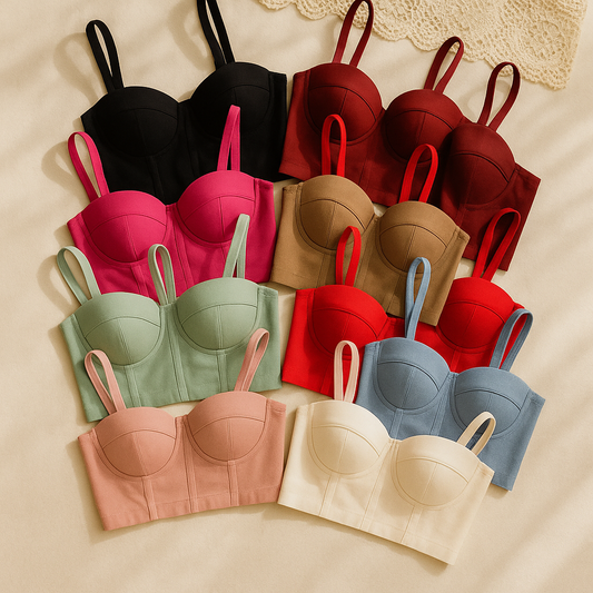 Colorful Longline Bustier Bra