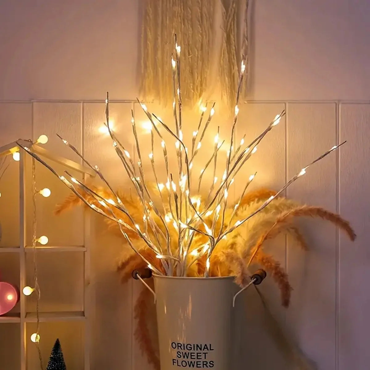 Battery-Operated Birch Branch Lights - Elegant Glow