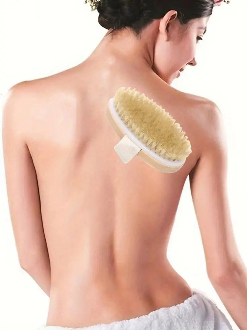 Natural Bristle Body SPA Brush - Perfect for Skin Care