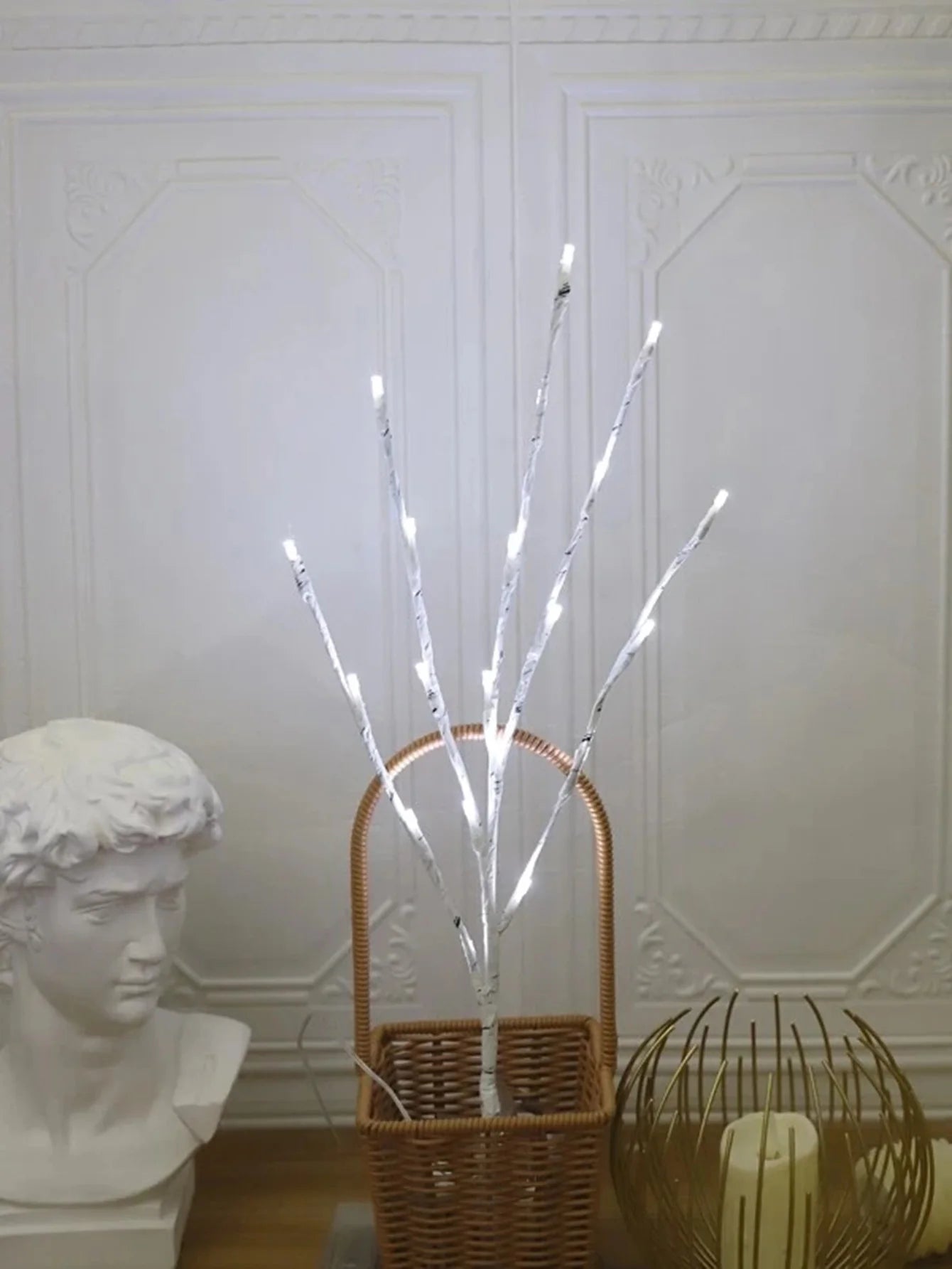 Battery-Operated Birch Branch Lights - Elegant Glow