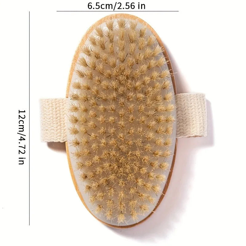Natural Bristle Body SPA Brush - Perfect for Skin Care