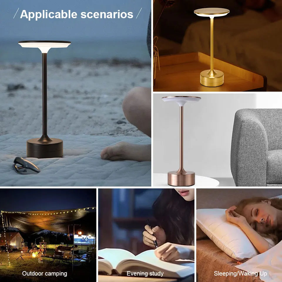 Touch Sensor LED Table Lamp - Rechargeable & Stylish