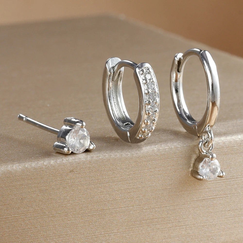 Star Drop Earrings Set - 18K Gold Plated Elegance