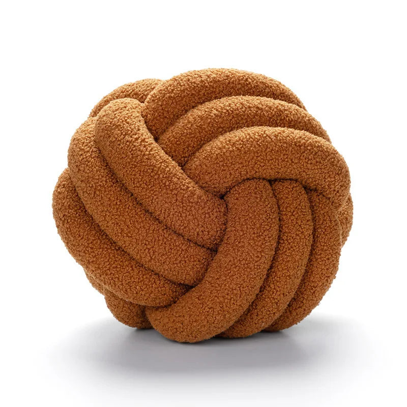 Eco-Friendly Knotted Ball Pillow - Stylish Home Decor