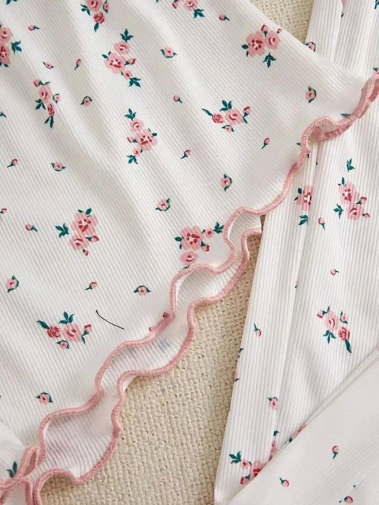 Lace Patchwork Pajama Set - Elegant Sleepwear for Women