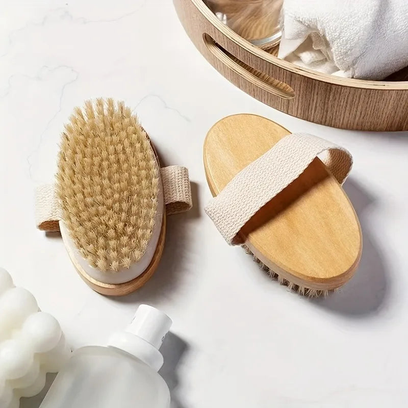 Natural Bristle Body SPA Brush - Perfect for Skin Care