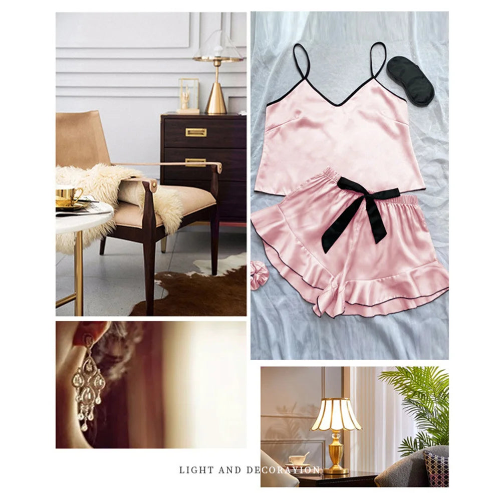 Breathable Satin Pajama Set - Chic & Comfortable