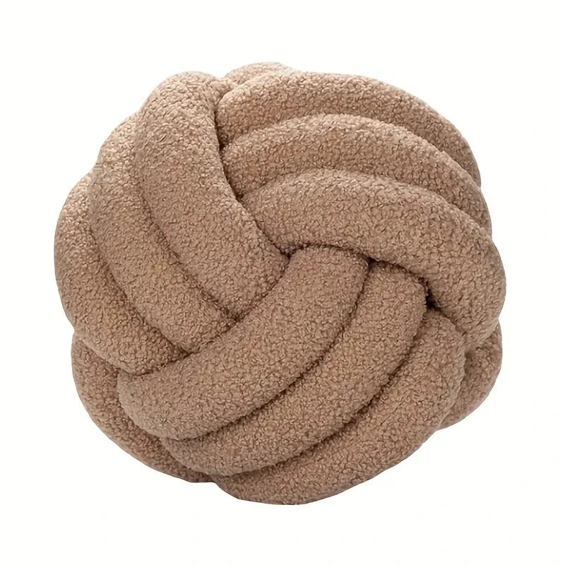 Eco-Friendly Knotted Ball Pillow - Stylish Home Decor