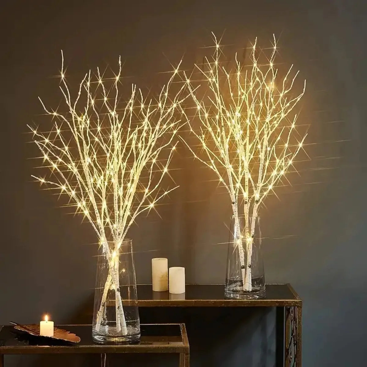 Battery-Operated Birch Branch Lights - Elegant Glow