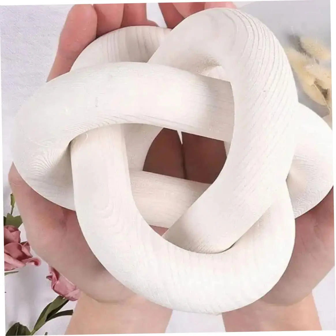 Hand-Carved Coffee Table Decor - Boho Modern Accent