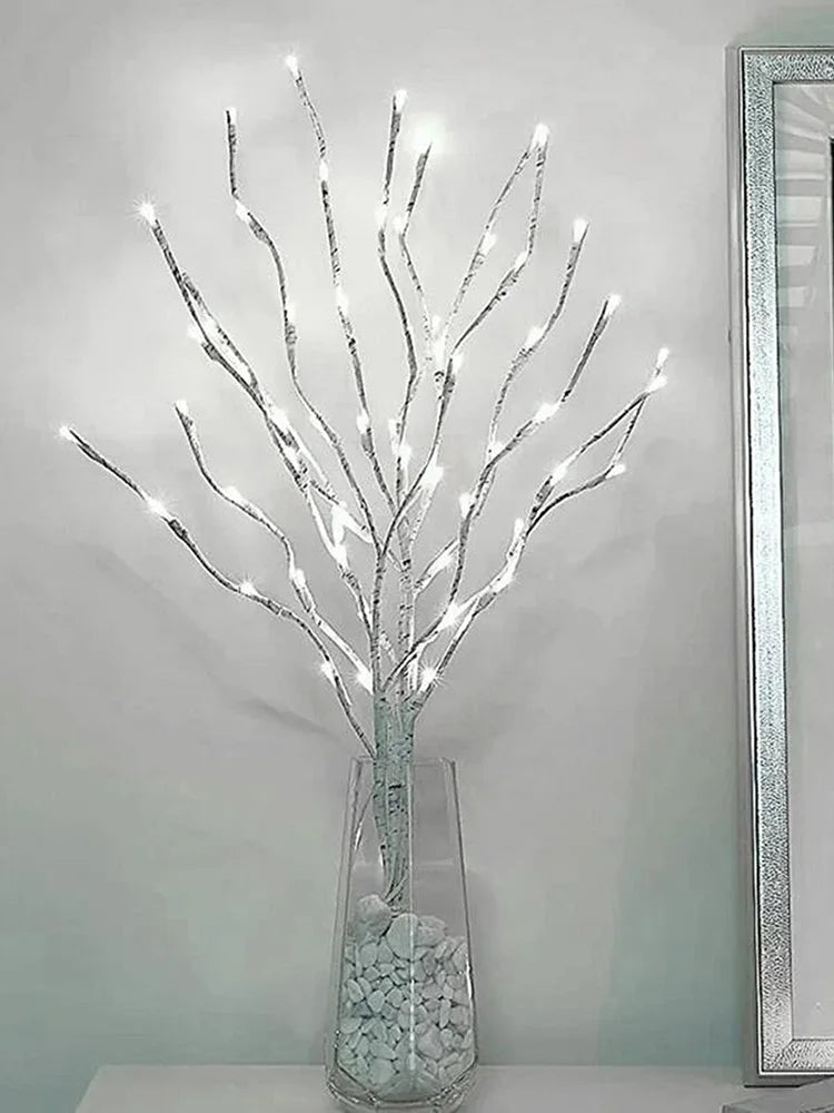 Battery-Operated Birch Branch Lights - Elegant Glow