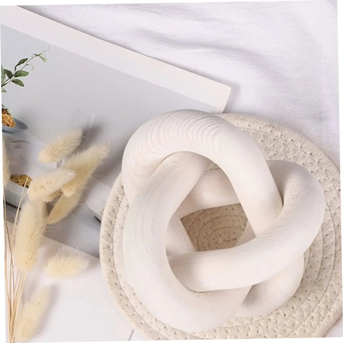 Hand-Carved Coffee Table Decor - Boho Modern Accent