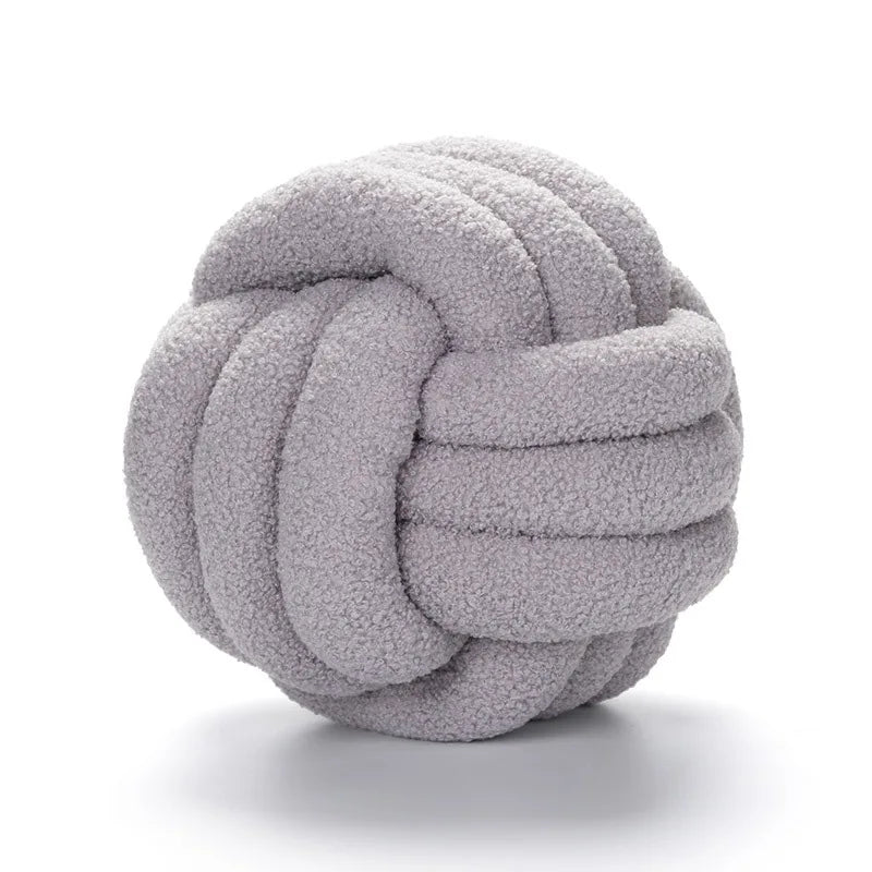 Eco-Friendly Knotted Ball Pillow - Stylish Home Decor