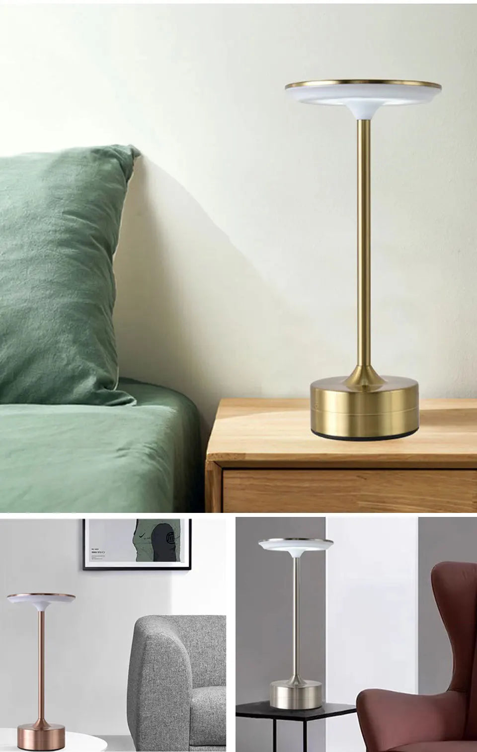 Touch Sensor LED Table Lamp - Rechargeable & Stylish