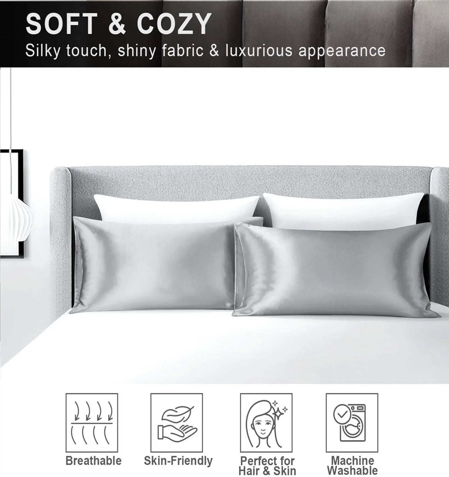 Silk Pillowcase - Protects Skin & Hair Overnight