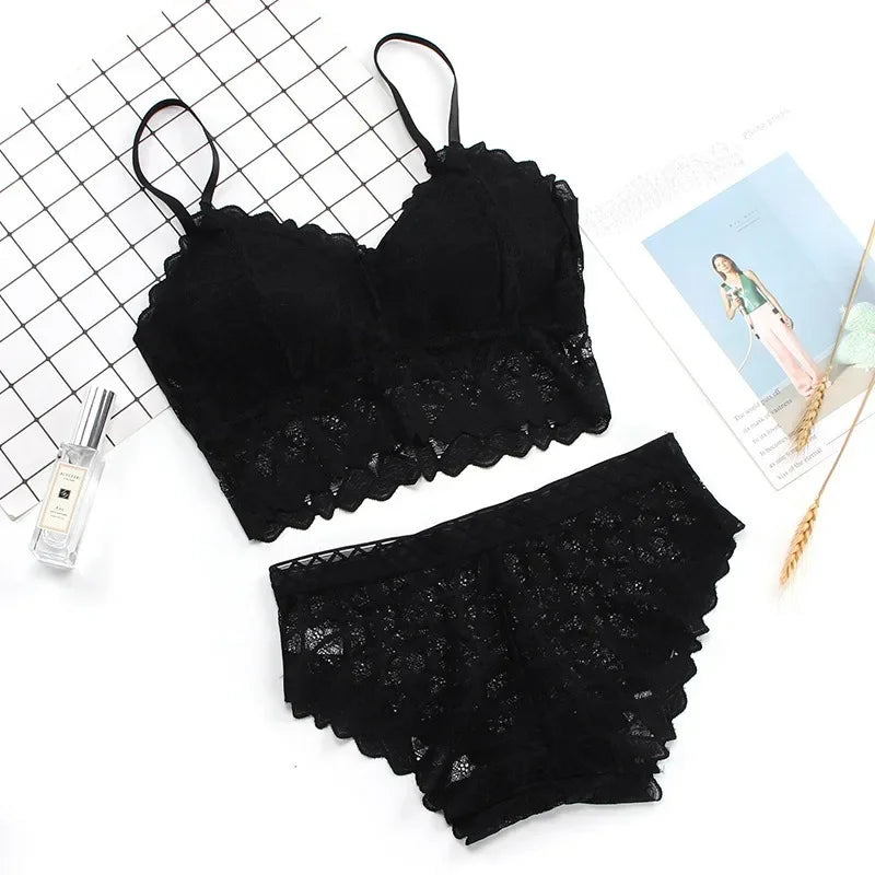 Lace Push-Up Bra Set - Wire-Free Comfort & Style