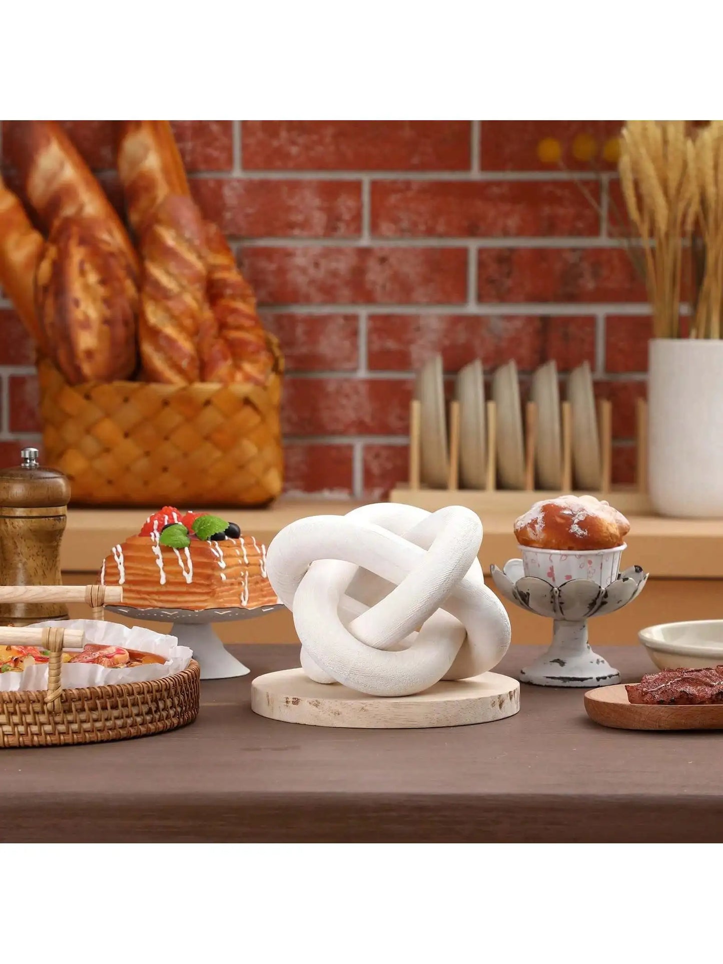 Hand-Carved Coffee Table Decor - Boho Modern Accent