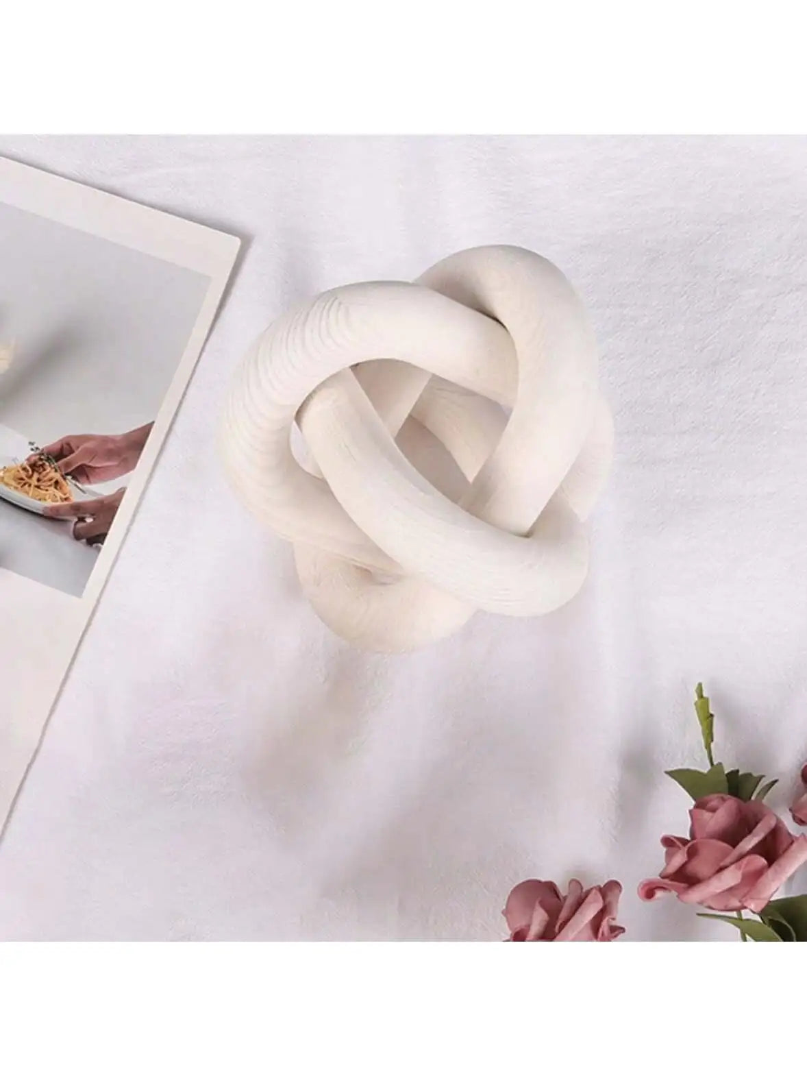 Hand-Carved Coffee Table Decor - Boho Modern Accent