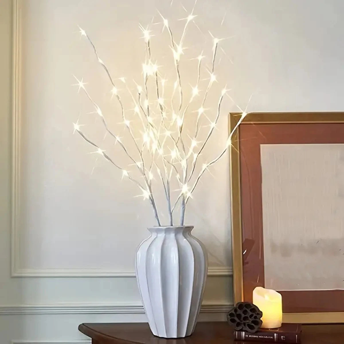Battery-Operated Birch Branch Lights - Elegant Glow