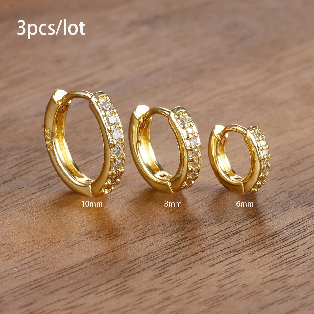 Star Drop Earrings Set - 18K Gold Plated Elegance