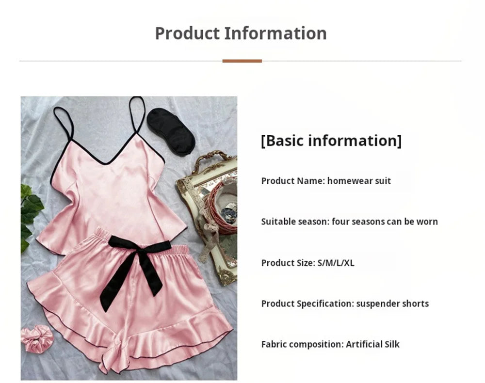 Breathable Satin Pajama Set - Chic & Comfortable