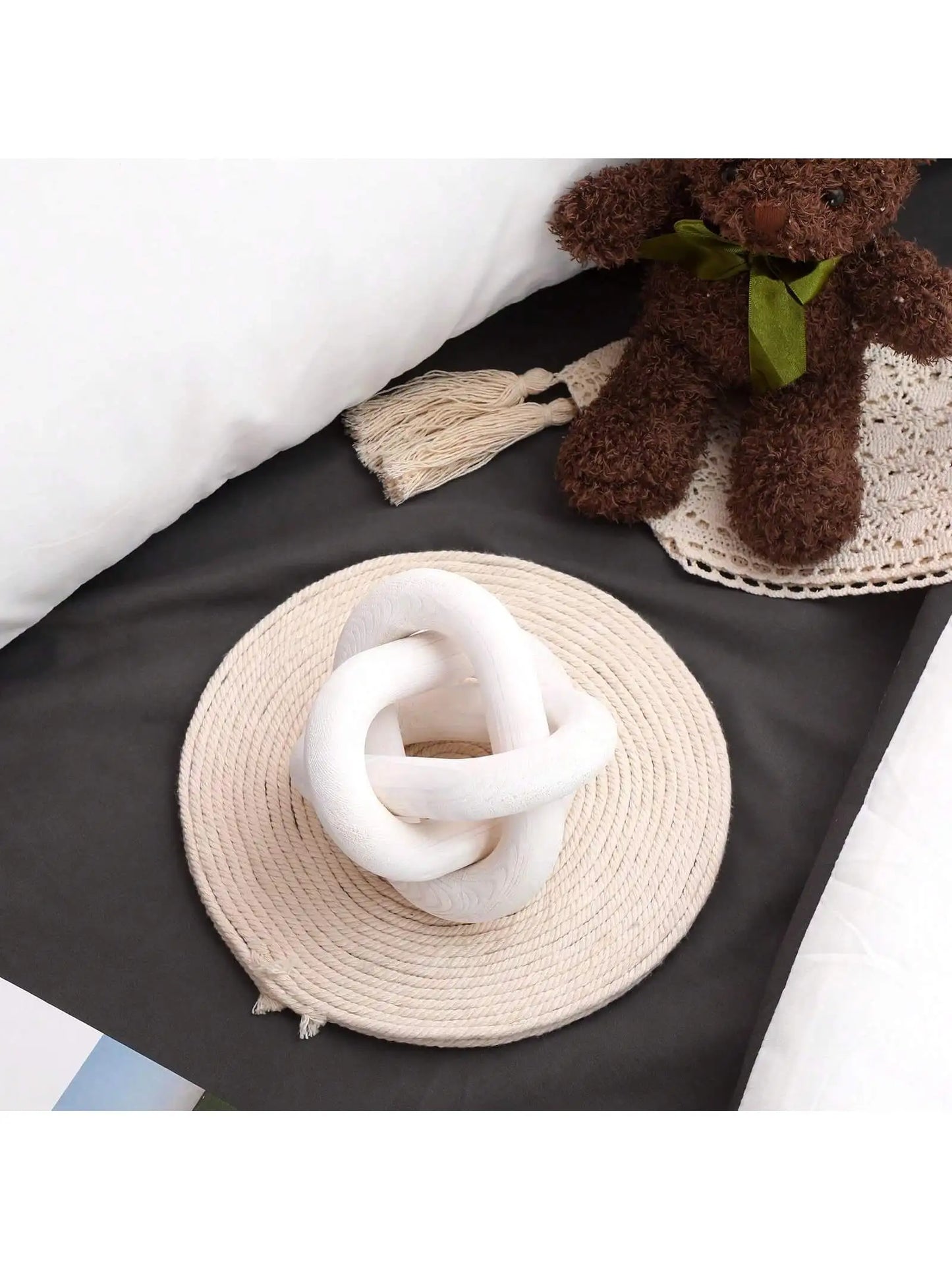 Hand-Carved Coffee Table Decor - Boho Modern Accent